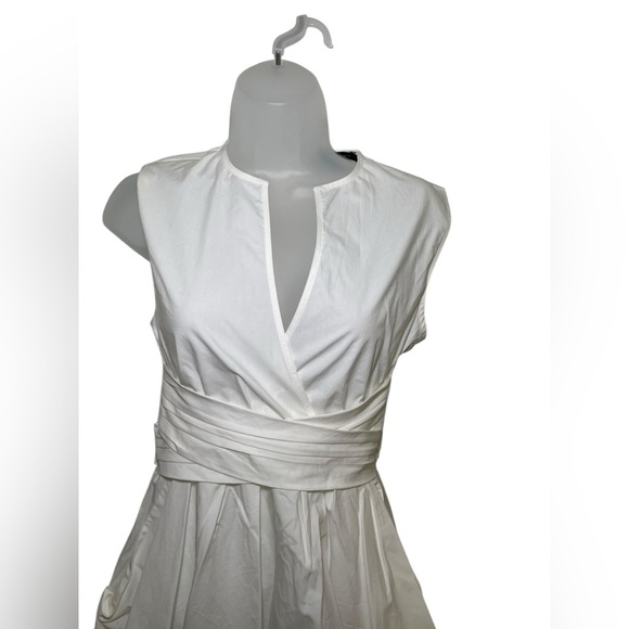 Banana Republic New NWT White Cotton Cummerbund Tank Size 0 - Picture 6 of 7